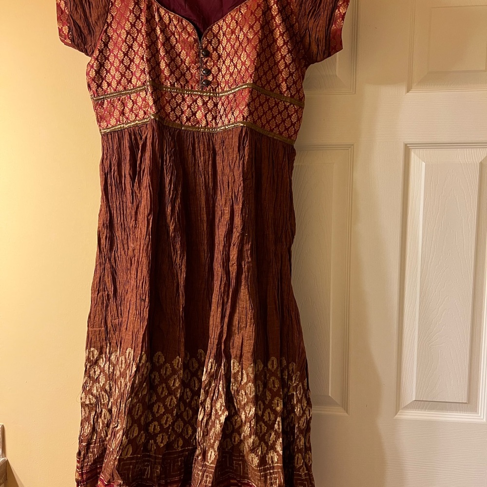 Cotton brown Indian dress top